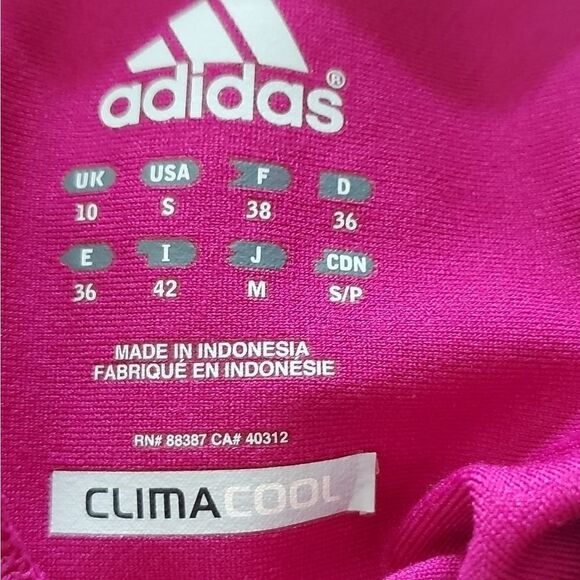 Adidas Purplish Pink 3/4 Zip Up Hoodie Clima Cool - Picture 5 of 5